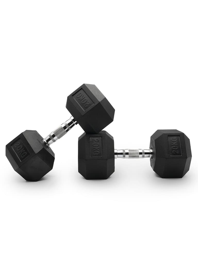 TA Sport Hex Rubber Dumbbells Weight 2.5 Kg