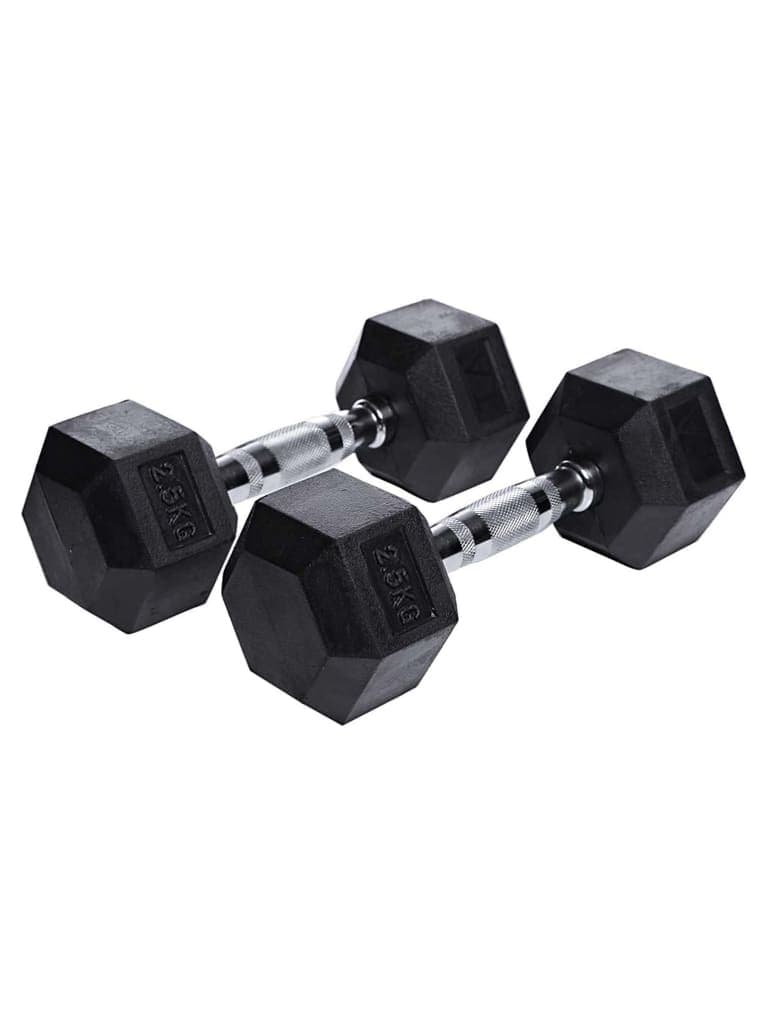 TA Sport Hex Dumbells Size 19 cmWeight 2.5 Kg