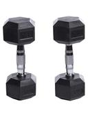 TA Sport Hex Dumbells Size 25 x 25 cmWeight 12.5 Kg - SW1hZ2U6MTUzODkzMA==