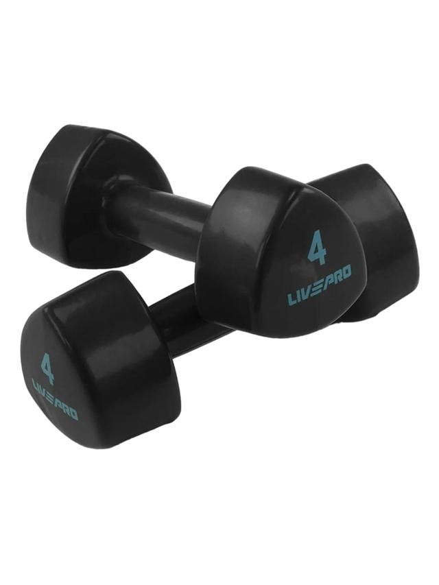 طقم دنابل 4 كجم عدد 2 لون أسود من لايف برو LivePro Studio Dumbbells - SW1hZ2U6MTU1MDg3NA==