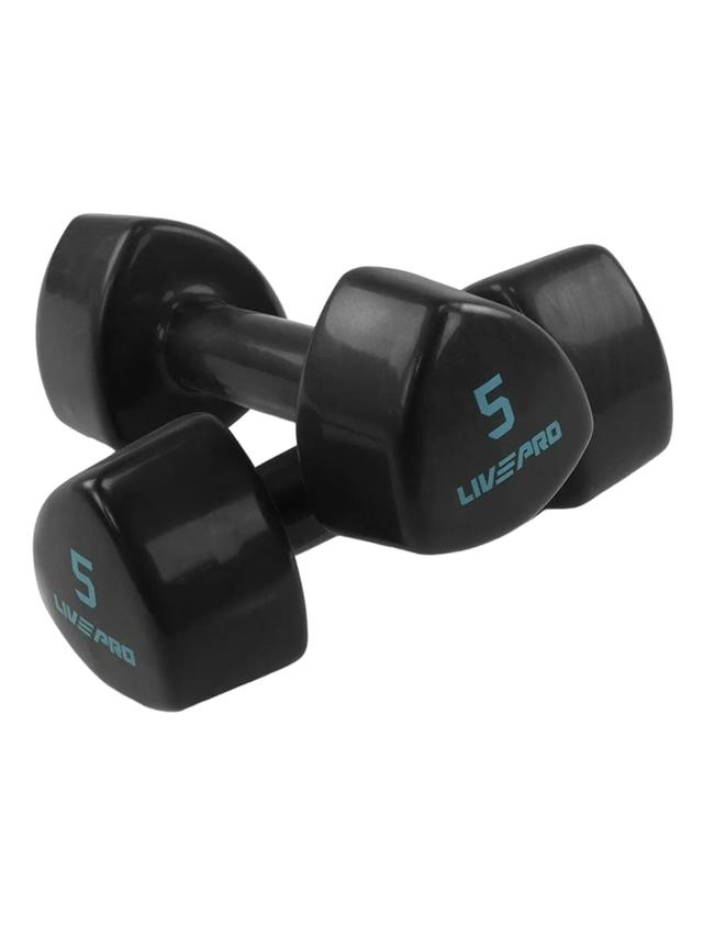 طقم دنابل 5 كجم عدد 2 لون أسود من لايف برو LivePro Studio Dumbbells - SW1hZ2U6MTU1MDg2OQ==