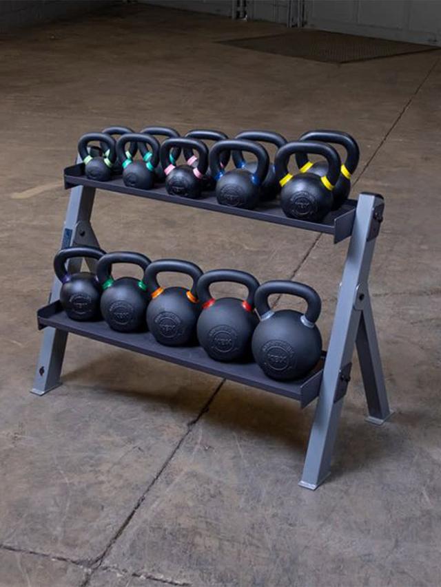 Body Solid Reversible Dumbbell and Kettlebell Rack GDKR100 - SW1hZ2U6MTUyODk2Nw==