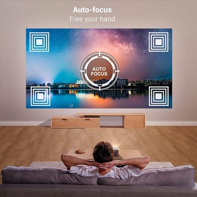 بروجكتر باينتك سنيمائي منزلي 1080 بكسل Byintek R80 Full HD DLP Projector with Auto Focus