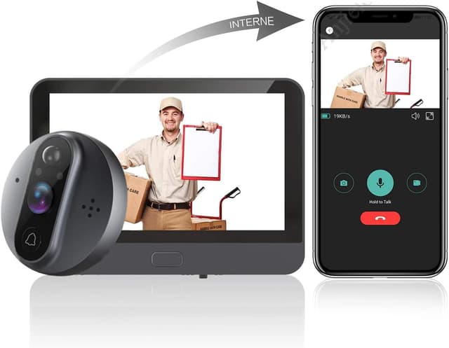 Tuya Wifi Doorbell Video Intercom Monitor Detection Built-in Battery 