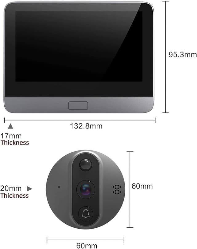 Tuya Wifi Doorbell Video Intercom Monitor Detection Built-in Battery 