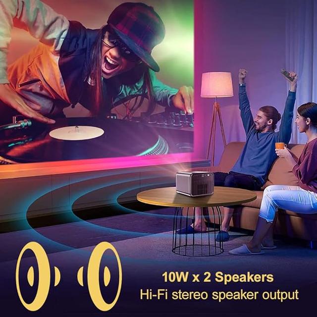 بروجكتر باينتك سنيمائي منزلي 1080 بكسل Byintek R80 Full HD DLP Projector with Auto Focus