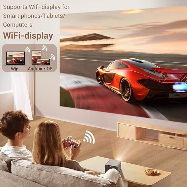 بروجكتر باينتك سنيمائي منزلي 1080 بكسل Byintek R80 Full HD DLP Projector with Auto Focus