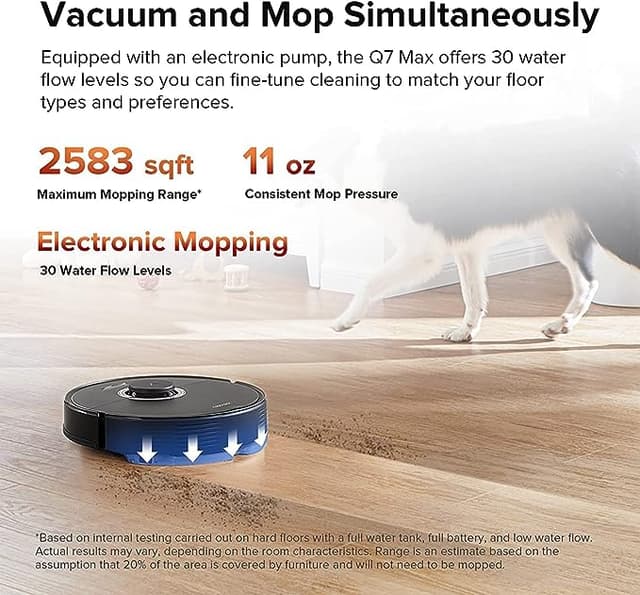 مكنسة روبوت التنظيف مكنسة روبوت التنظيف روبوروك كيو 7 ماكس 4200 باكسال Roborock Q7 Max Robot Vacuum Cleaner with Mop