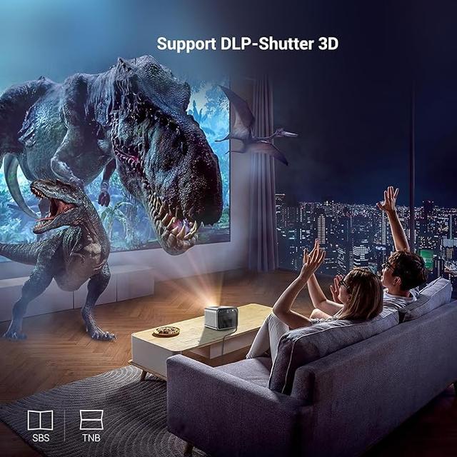 بروجكتر باينتك سنيمائي منزلي 1080 بكسل Byintek R80 Full HD DLP Projector with Auto Focus