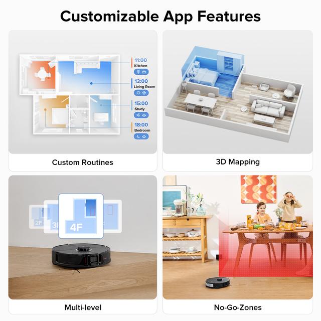 مكنسة روبوت التنظيف شاومي روبوروك اس 8 بلس 6000 باسكال مع صندوق للغبار Roborock S8+ Robot Vacuum with Auto-Empty Dock