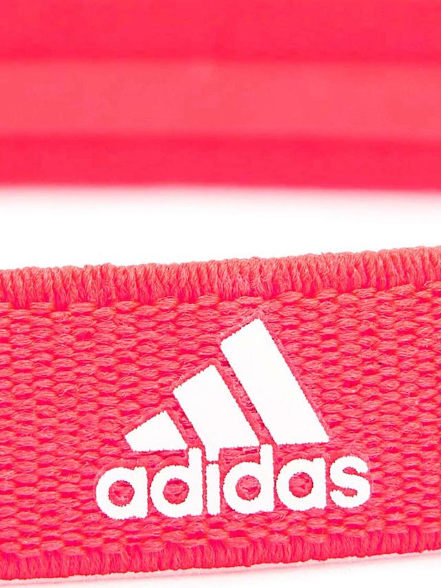 Adidas Sports Hair Bands, 3 Pack Color Black/White/Solar Red