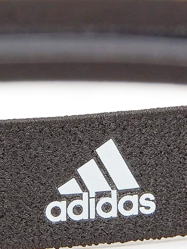 Adidas Sports Hair Bands, 3 Pack Color Black/White/Solar Red