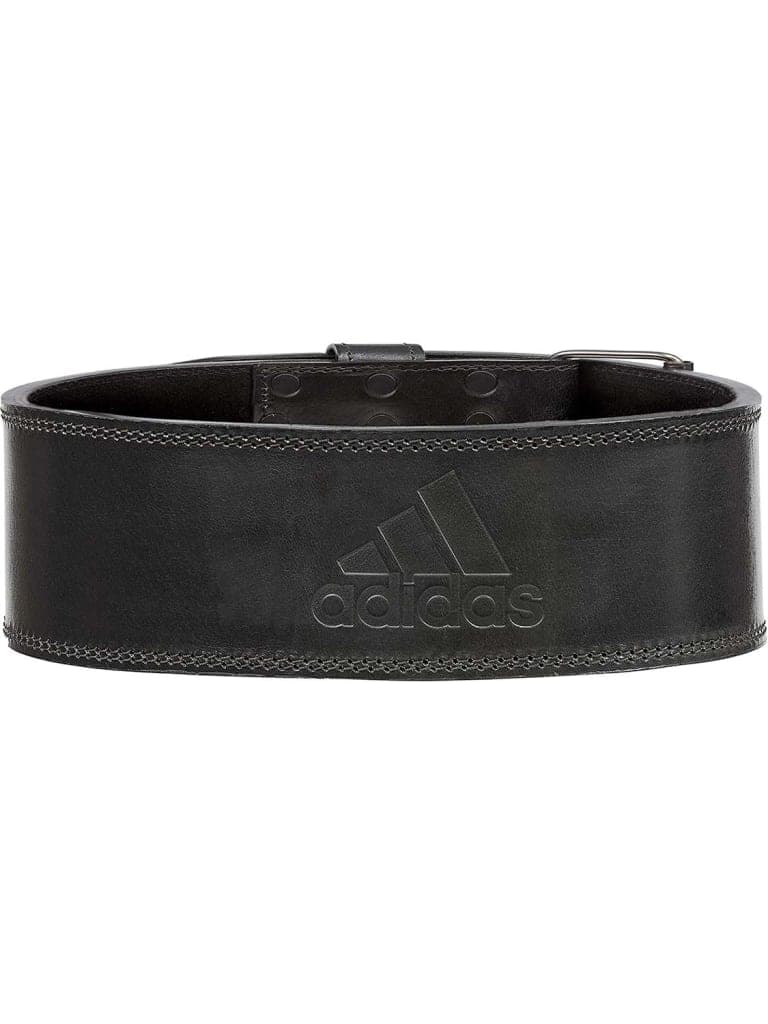 حزام رفع الاثقال قياس XL جلد أسود اديداس Adidas Leather Weightlifting Belt Size X-Large