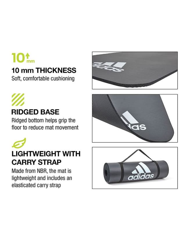 Adidas Fitness Mat Color GreySize 10 mm Jomla.ae