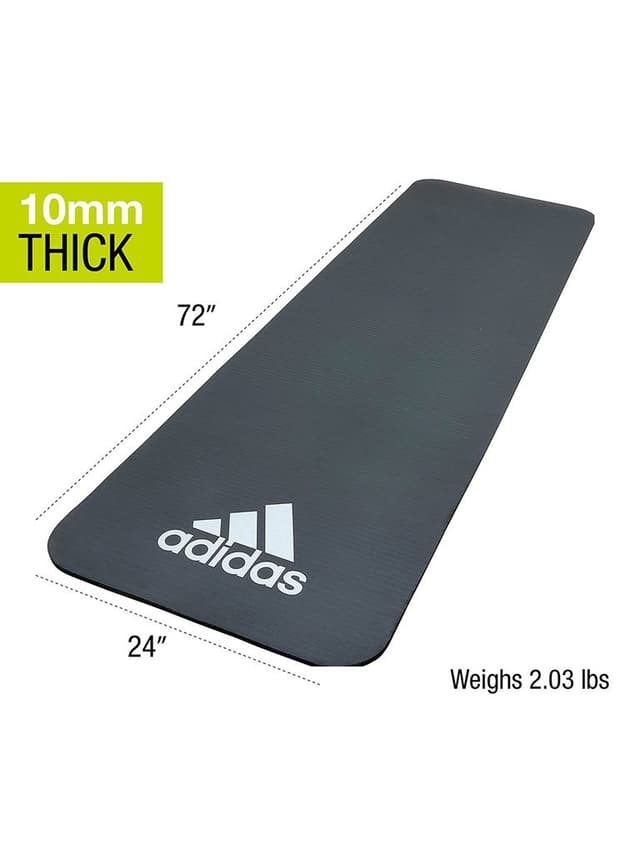 فرشة رياضة 1 سم رمادي اديداس Adidas Fitness Mat Color GreySize 10 mm
