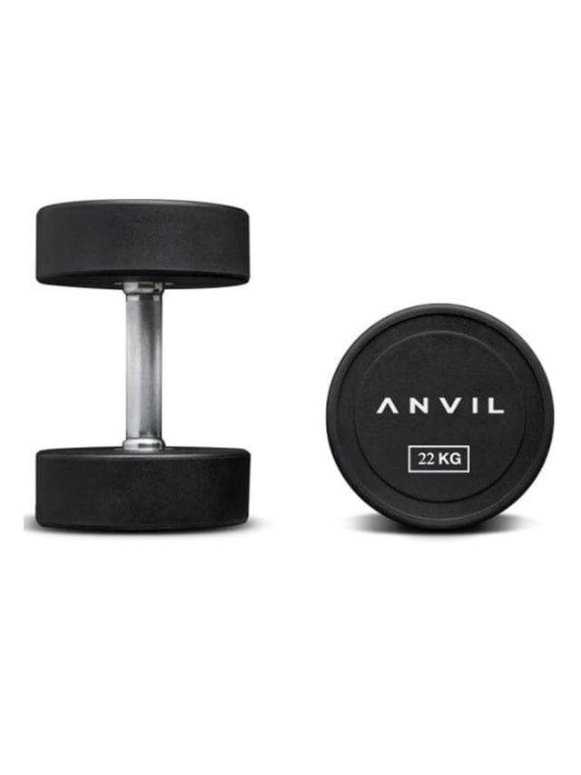 طقم دنابل 22 كجم عدد 2 لون أسود من انڤيل Anvil Rubber Dumbbells - SW1hZ2U6MTU1MTI2NQ==