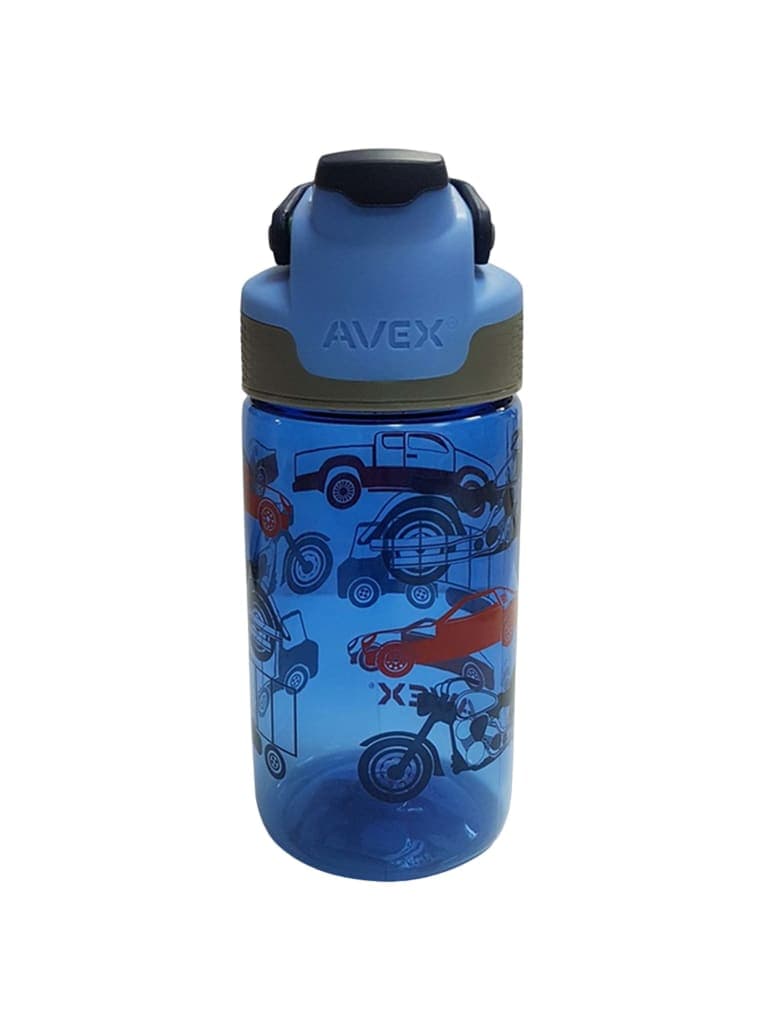 زمزمية ماء للاطفال 475 مل بلاستيك ازرق مع مقبض افيكس Avex Freeride Autoseal Kids Water Bottle