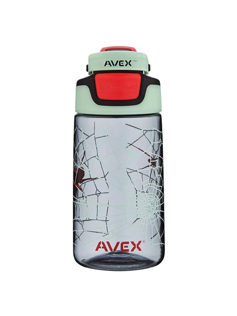 زمزمية ماء للاطفال 475 مل بلاستيك بدون قشة رمادي غامق افيكس Avex Freeride Autoseal Kids Water Bottle