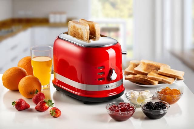 حماصة توست شريحتين 815 وات احمر اريتي Ariete Moderna 2-Slice Toaster Red