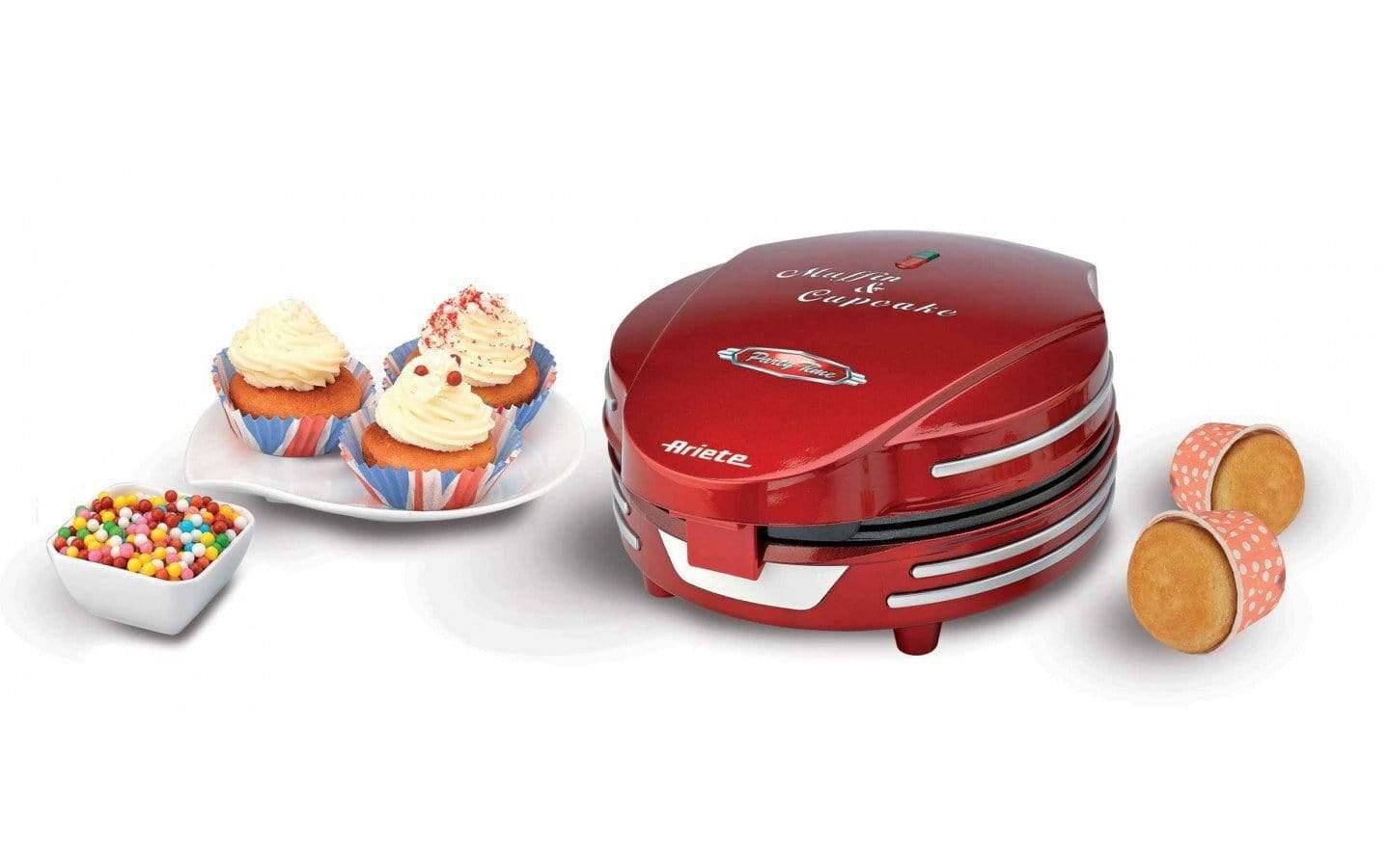 الة بان كيك 7 قطع 700 واط احمر اريتي Ariete Party Time Muffin Maker