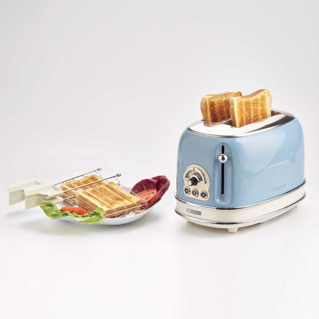 Ariete Vintage 2- Slice Toaster, Cream/Blue 0155 - SW1hZ2U6MTU1NjcxMQ==