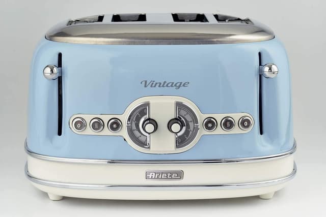 حماصة توست اربع شرائح 1600 واط ازرق فاتح اريتي Ariete Vintage 4-Slice Toaster