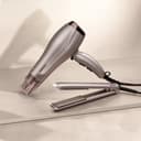 استشوار شعر بقوة 2300 واط مع مكواة شعر بيبي بدرجة حرارة قصوى 235 لون بيج BABYLISS DRYER and STRAIGHTENER