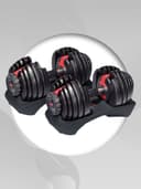 مجموعة الدمبل الذكي 50 كيلو مع كرسي بنش رياضي بوفليكس Bowflex SelectTech Dumbbells + Heavy Duty FID Bench