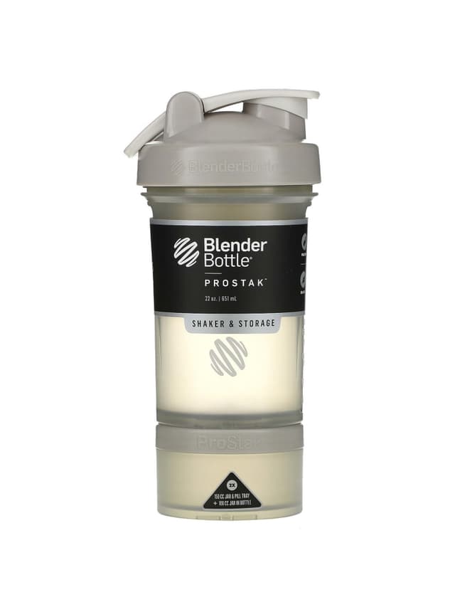 Blender Bottle ProStak Shaker Bottle | 22 oz (651 ml) Color Smoke Gray