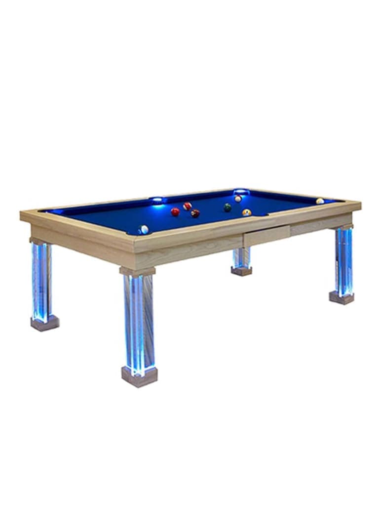 طاولة بلياردو مزودة بإضاءة لد أزرق بيليجارديا BILIJARDAI Pronto Monaco Home Use Pool Table with Blue LED Light