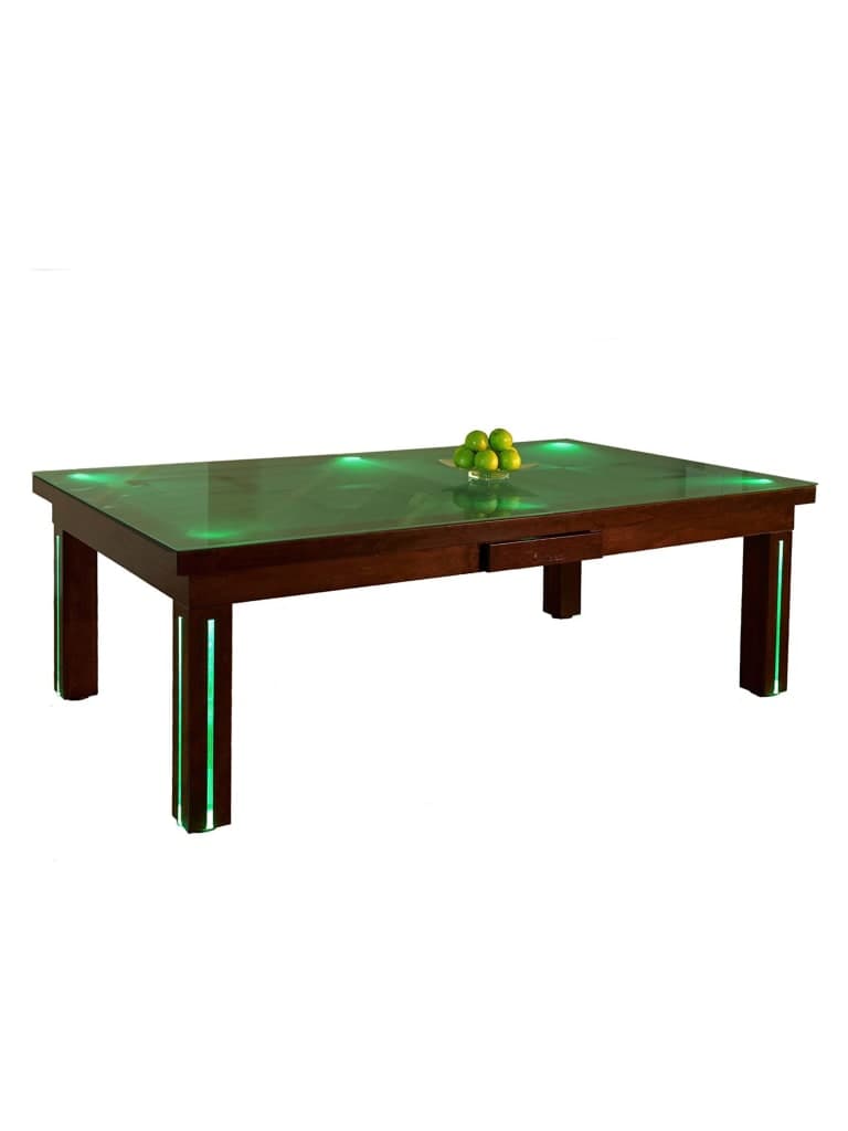 طاولة بلياردو مزودة بإضاءة لد أخضر بيليجارديا BILIJARDAI Pronto 2 New York Home Use Pool Table with Green LED Light