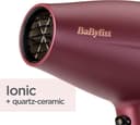 مجفف شعر بقوة 2200 واط لون خمري من شركة بيبي ليس Babyliss BERRY CRUSH DRYER