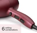 مجفف شعر بقوة 2200 واط لون خمري من شركة بيبي ليس Babyliss BERRY CRUSH DRYER