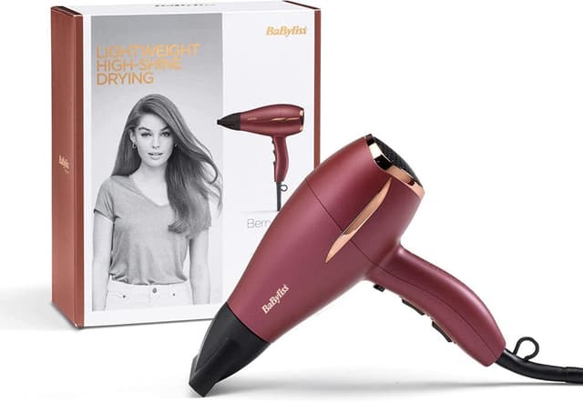 مجفف شعر بقوة 2200 واط لون خمري من شركة بيبي ليس Babyliss BERRY CRUSH DRYER