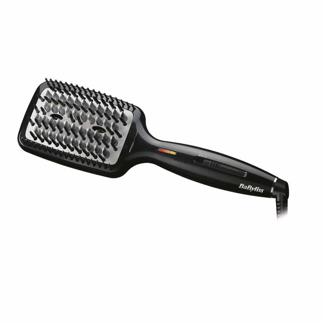 Babyliss Hair Straightening Styling Brush with Advanced Ceramic Heating, and Adjustable Temperatures -  HSB101SDE - SW1hZ2U6MTU1NjA1Ng==