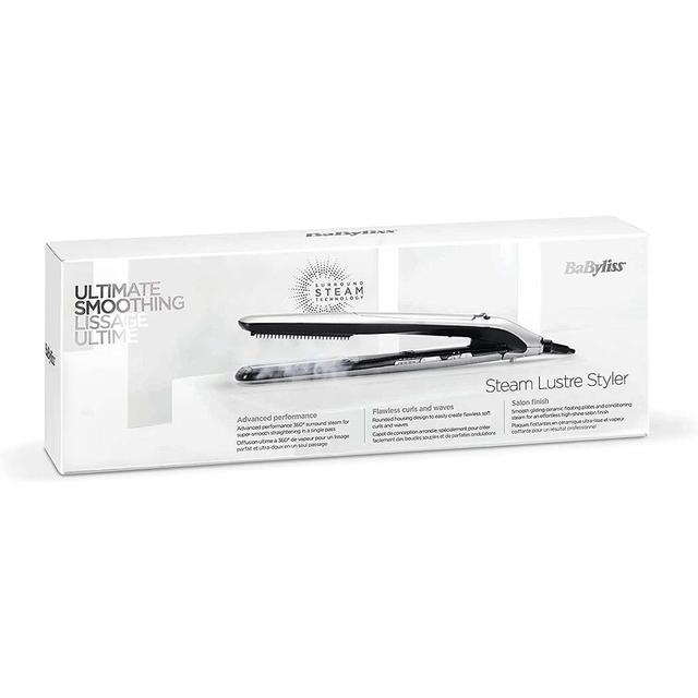 Babyliss Straightener Steam Luster Styler 36mm Wide Ceramic Coated Plates & Removable Straightening Comb With 5 Heat Settings - ST595SDE - SW1hZ2U6MTU1NTUxNQ==