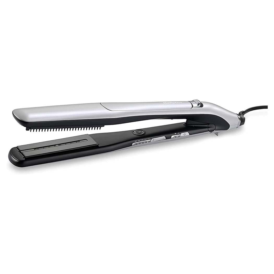 Babyliss Straightener Steam Luster Styler 36mm Wide Ceramic Coated Plates & Removable Straightening Comb With 5 Heat Settings - ST595SDE