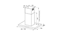 شفاط مطبخ من الفولاذ المقاوم للصدأ مقاس 90 سم برتازوني Bertazzoni Professional Series island mount hood - SW1hZ2U6MTU4MzUwNw==