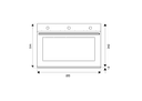 فرن كهربائي بلت ان بعرض 90 سم و بسعة 100 لتر برتازوني Bertazzoni Professional Series Built in Electric Oven - SW1hZ2U6MTU4MzQ5Nw==