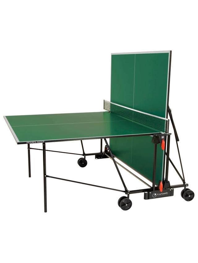 Garlando Progress Indoor  Foldable With Wheels - Green Top - SW1hZ2U6MTUxMDAzMQ==