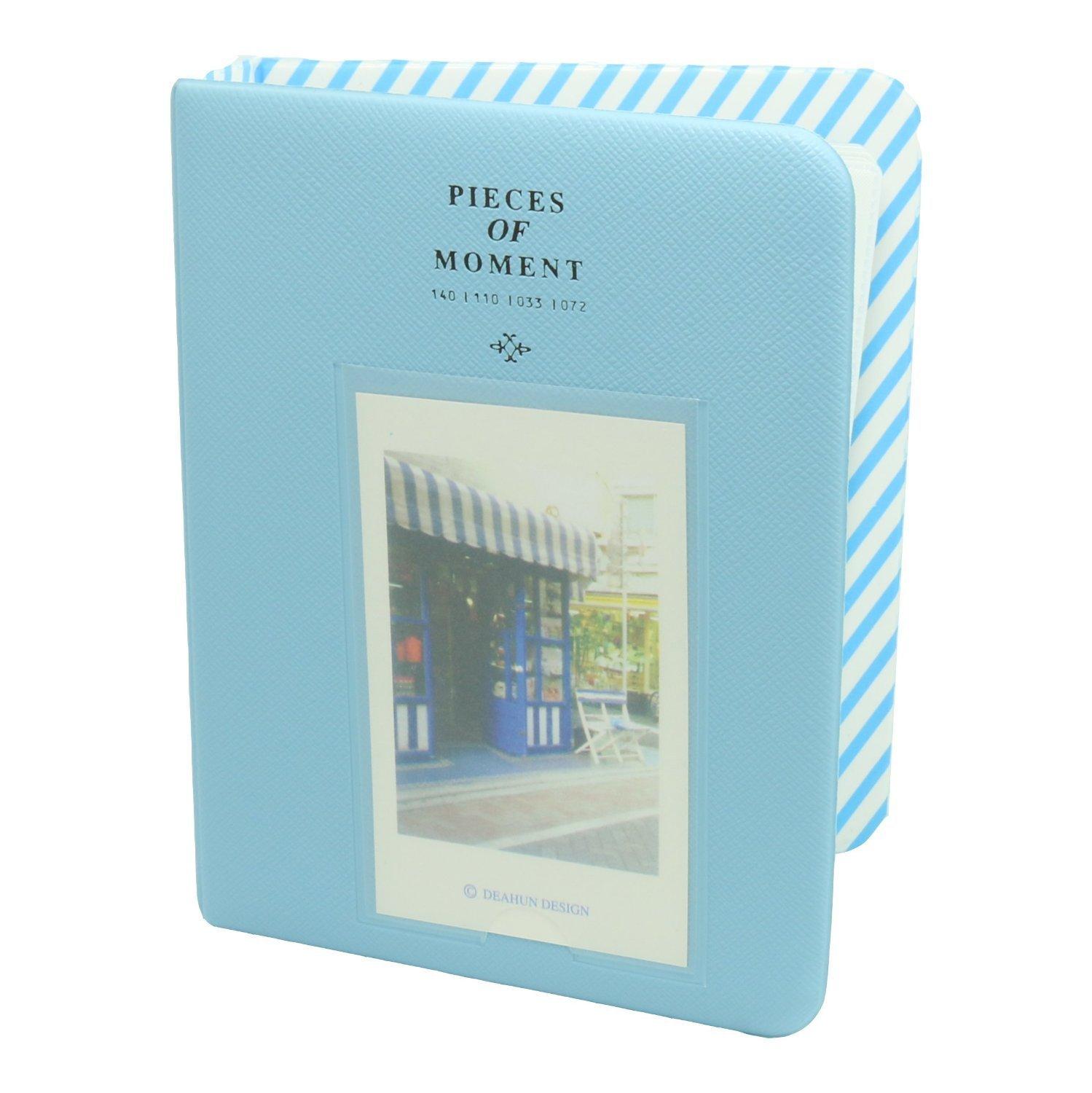 Pieces Of Moment Mini Book Album Instax Mini 7s 8 25 50s 90 / Instax SP-1/ Polaroid (64 Photos, Blue)