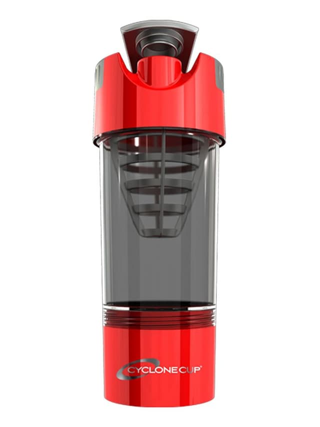Cyclone Cup Protein Shaker Bottle with Compartment Color Smoked-RedVolume 650 ml