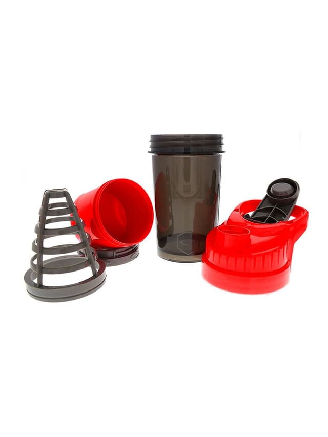 Cyclone Cup Protein Shaker Bottle with Compartment Color Smoked-RedVolume 650 ml