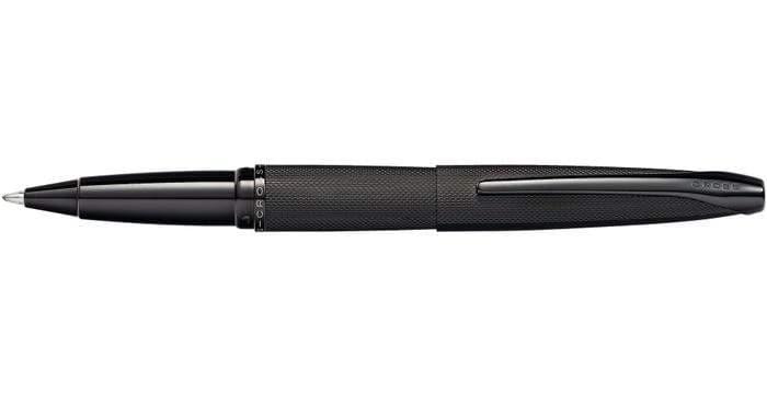 Cross ATX Brushed Black Rollerball Pen With Etched Diamond Pattern - 885-41