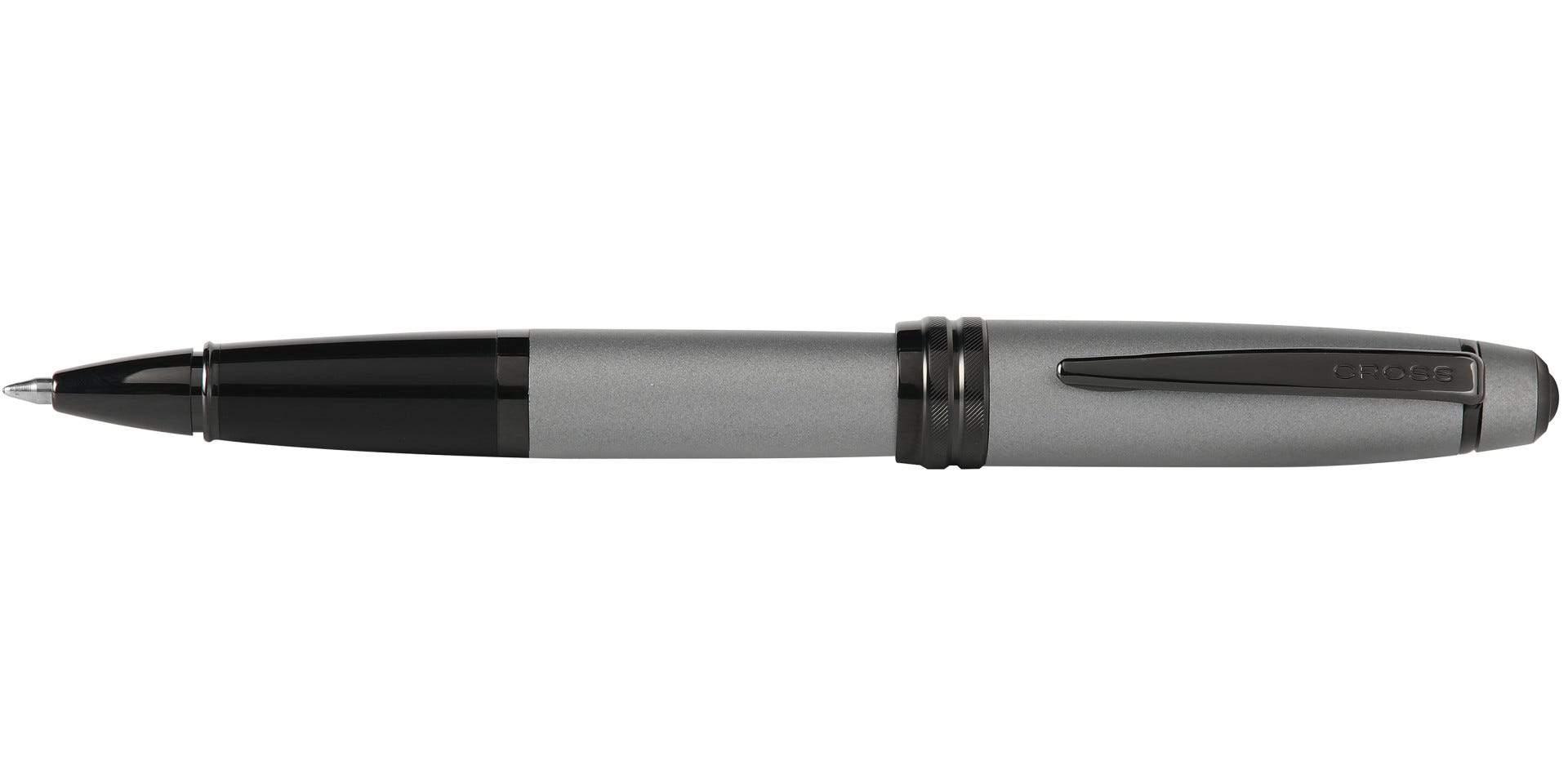 قلم كروس بيلي مات لون رمادي رأس كرة دوارة حبر جل Cross Bailey Matte Gray Lacquer Rollerball Pen