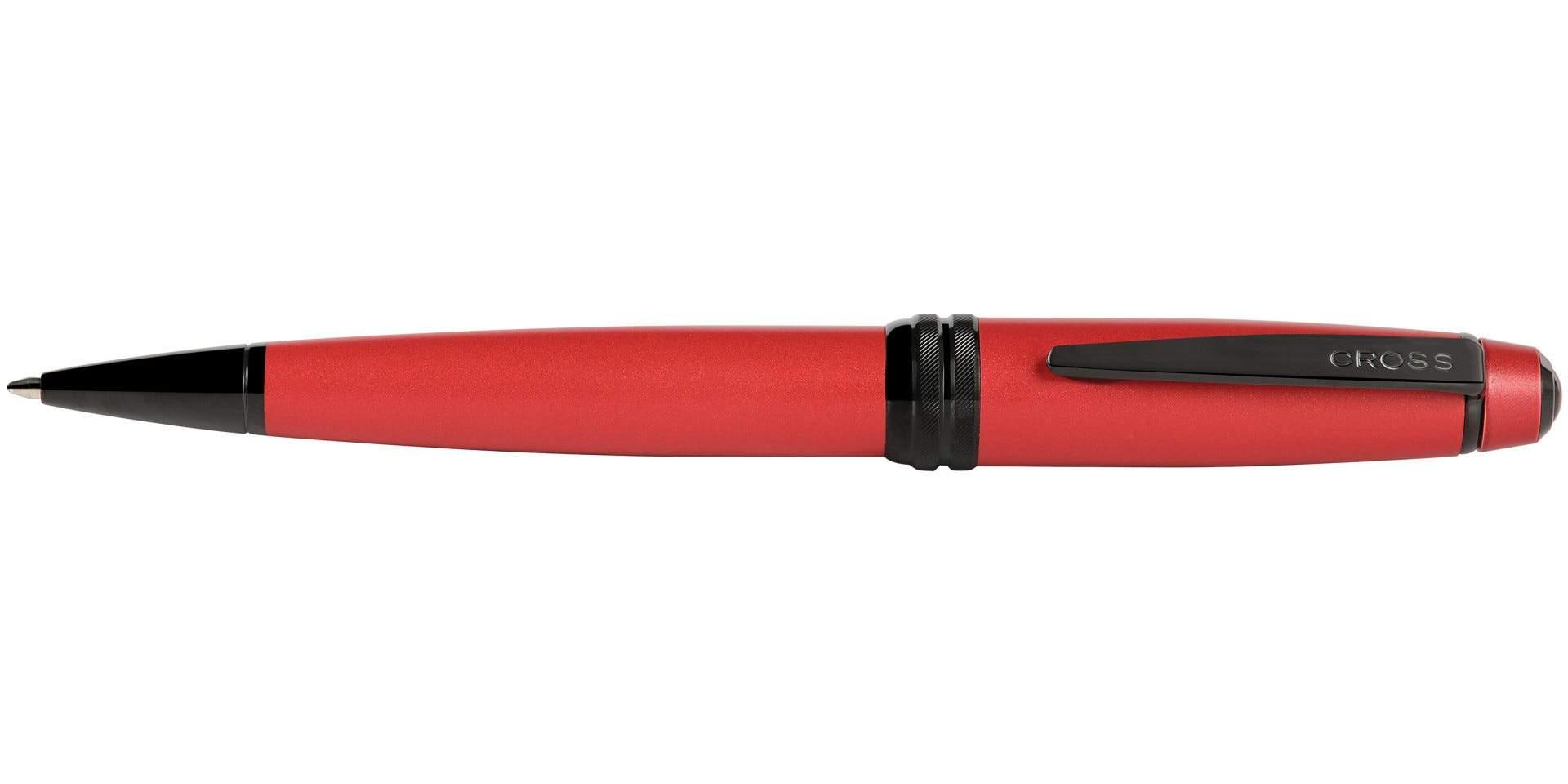 قلم كروس بيلي مات أحمر مصقول رأس كروي حبر جاف أسود Cross Bailey Matte Red Lacquer Ballpoint Pen