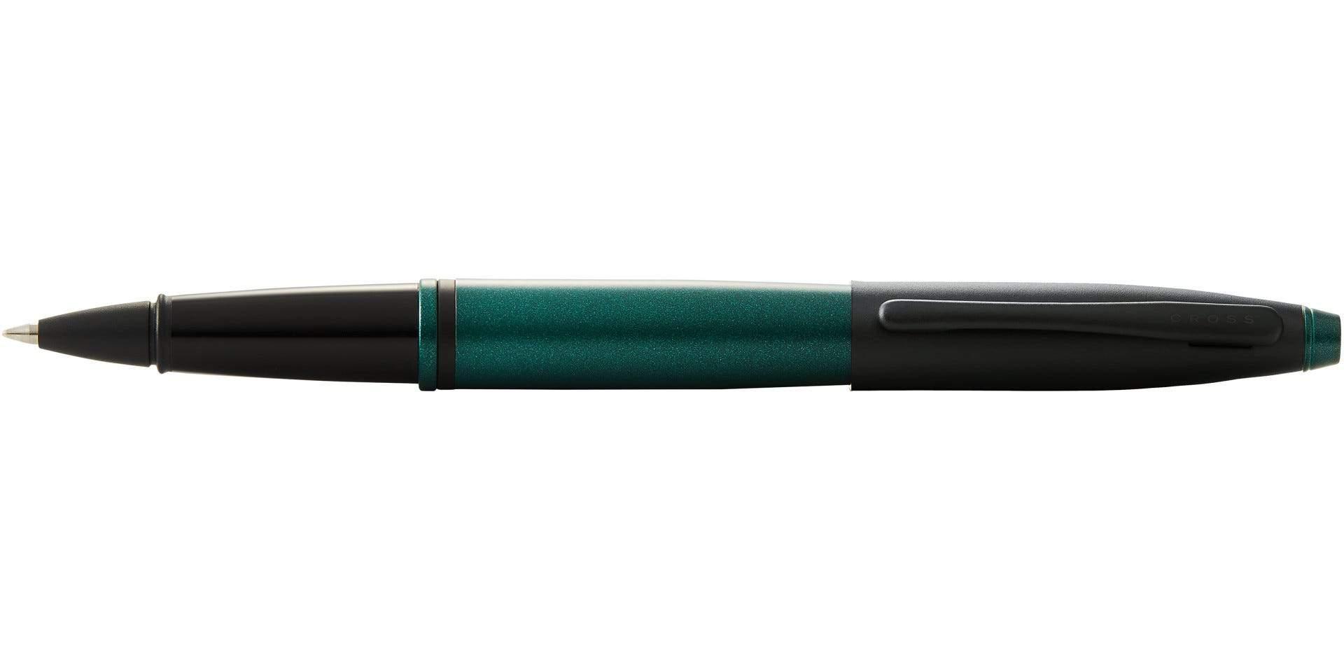 قلم كروس كاليه أخضر وأسود حبر جل Cross Calais Green Barrel Roller Ball Pen