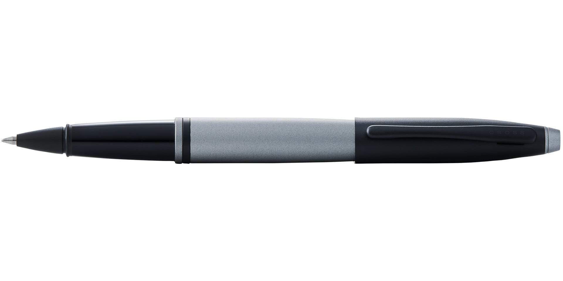 قلم كروس كالي رمادي وغطاء اسود حبر جل Cross Calais Grey Barrel Black Cap Roller Ball Pen