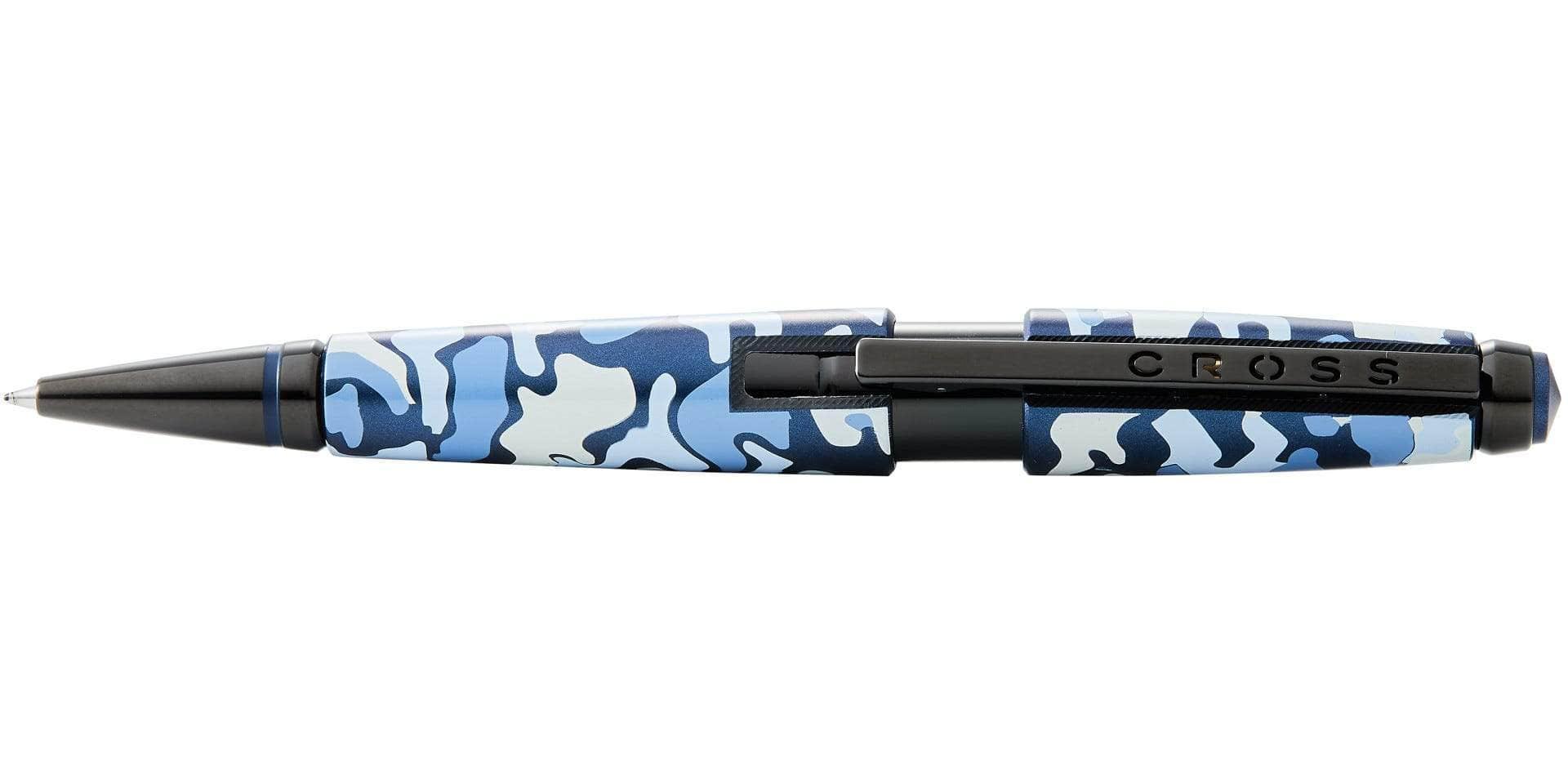 قلم كروس ايدج أزرق مموه حبر جل Cross Edge Blue Camo Print on Edge Rollingball Pen