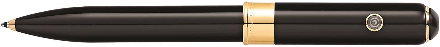 قلم كروس بيرلس أسود مصقول مع أجزاء مطلية بالذهب عيار 23 حبر جاف Cross Peerless Polished Black Tracker Ballpoint Pen